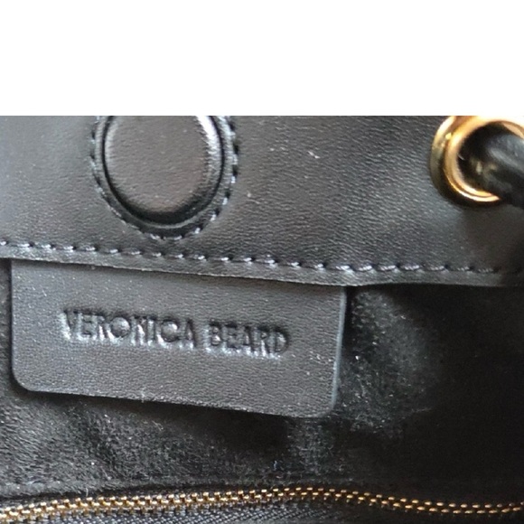 Veronica Beard Goody Suede & Leather 2 Way Bucket Satchel Crossbody Black Bag - Picture 14 of 16